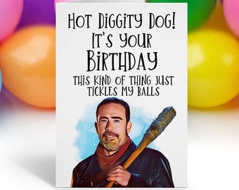 The Walking Dead Birthday Card, Walking Dead Negan Bday Card, Walking Dead Quote Birthday Card, Happy Birthday Card