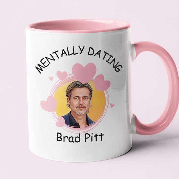 Tasse Brad Pitt, cadeau Secret Santa, cadeau Brad Pitt, cadeau pour petite amie, cadeau meilleur ami, cadeau moins de 10 ans, tasse Brad Pitt