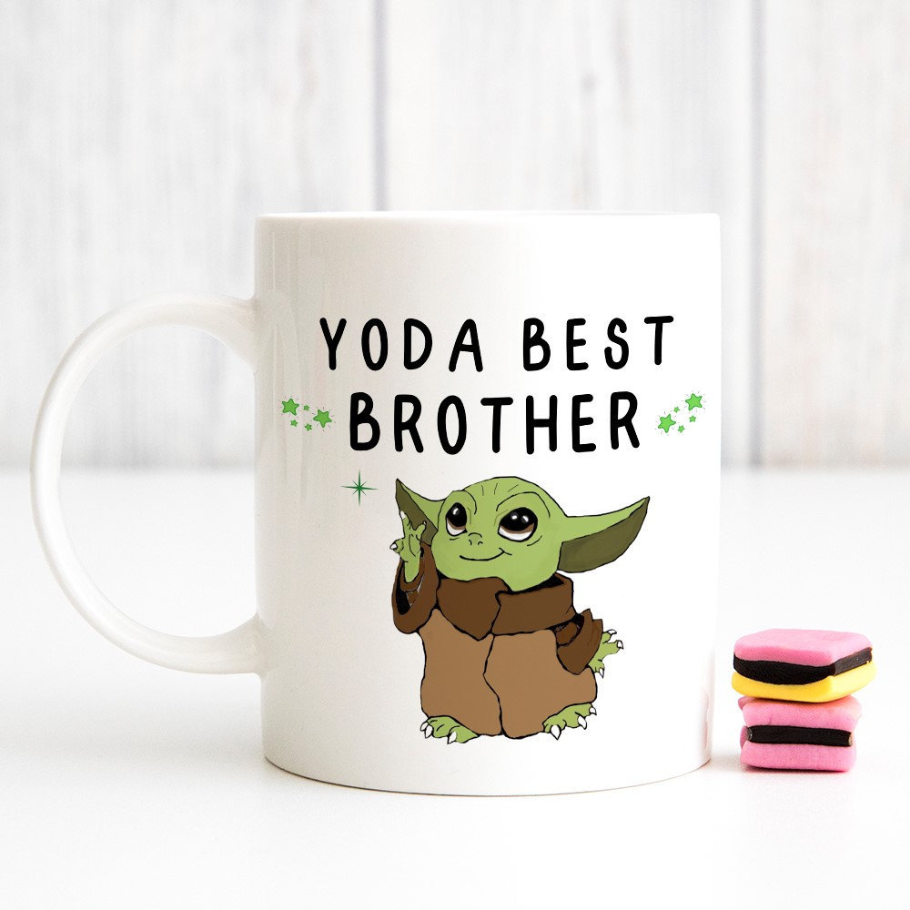 Yoda Best Brother Mug, Funny Brother Gift, Brother Coffee Mug, Big Br…