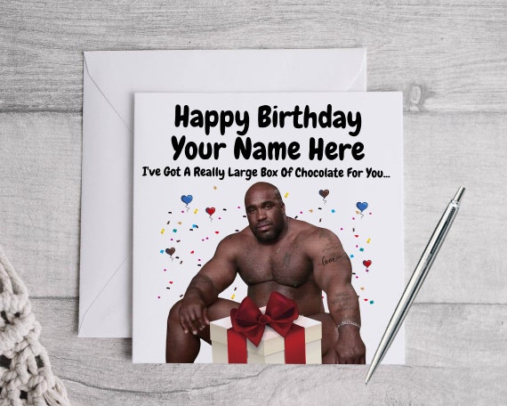 Custom Barry Wood Birthday Card, Personalized Barry Wood