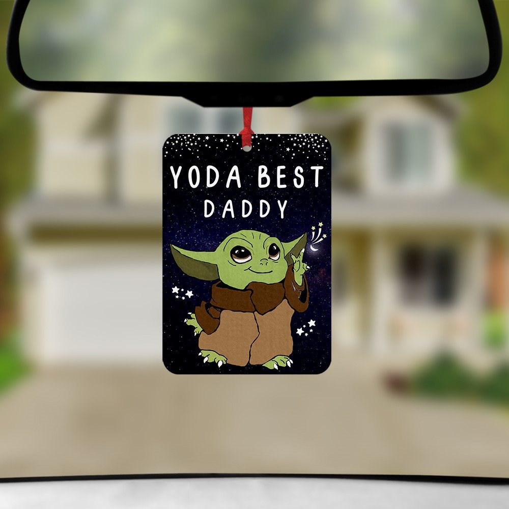 Yoda Best Daddy Air Freshener, Funny Car Air Freshener, Yoda Best Dad…