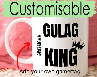 Custom Gulag King Mug, Personalized Call Of Duty Mug, Gamer Coffee Mug, Husband Gamer Gift, Gamer Gifts, Mothers Day Gifts