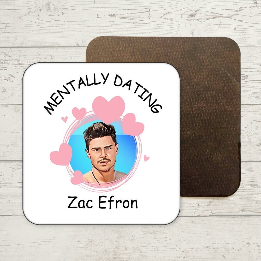 Zac Effron Coaster, Zac Effron Drink Coasters, Zac Effron Gift, Cadeau de moins de 5 ans