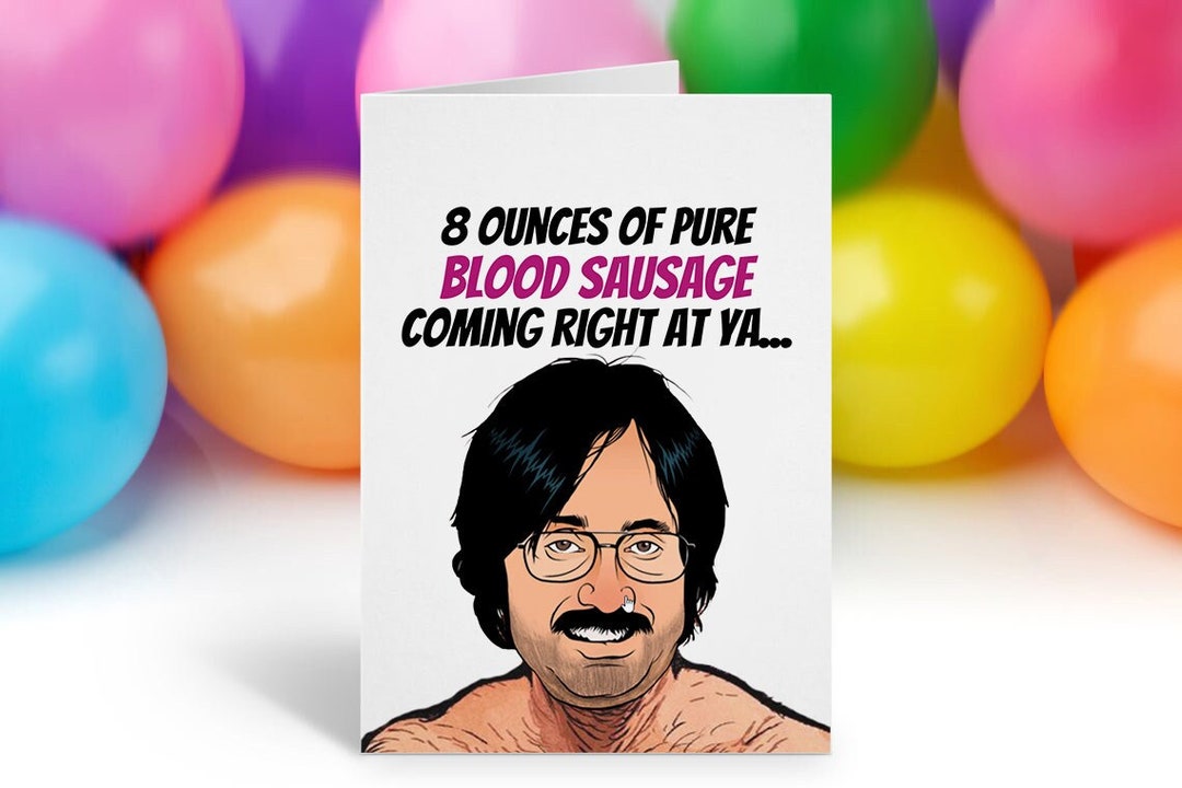 Kev From Derek Card, David Earl Bday Card, Funny Birthday Card, Rude