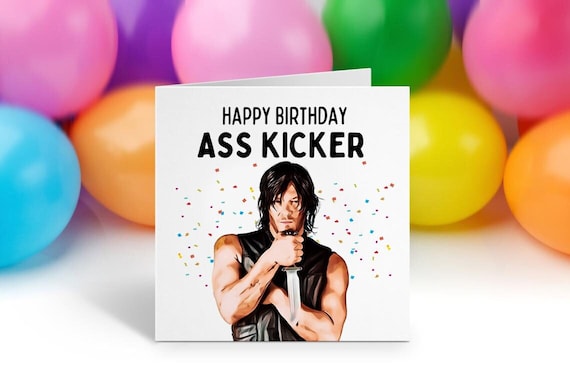 The Walking Dead Birthday Card Daryl Dixon Bday Card Walking - Etsy UK