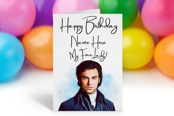 Custom Ross Poldark Birthday Card, Personalized Poldark Bday Card