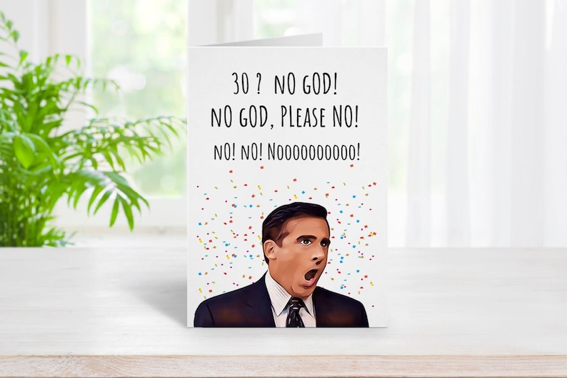 Michael Scott 30th Birthday Card, The Office Birthday Card, Funny Birthday Card, The Office TV Show, Happy Birthday Card image 1