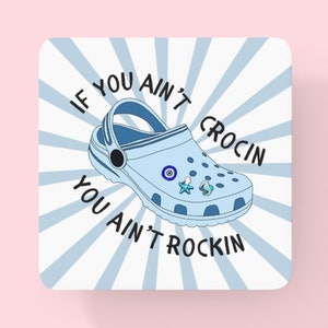 Funny Croc Coaster, Drink Coasters, Presents For Her, Funny Gifts, Secret Santa Gift, Girlfriend Gift, Stocking Filler, Best Friend Gift