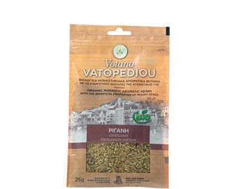 Organic Aromatic Herbs with Beneficial Properties of Mount Athos - Oregano (Origanum Hirtum) 25g