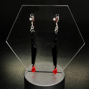 Knife with Blood Drip Acrylic Earrings