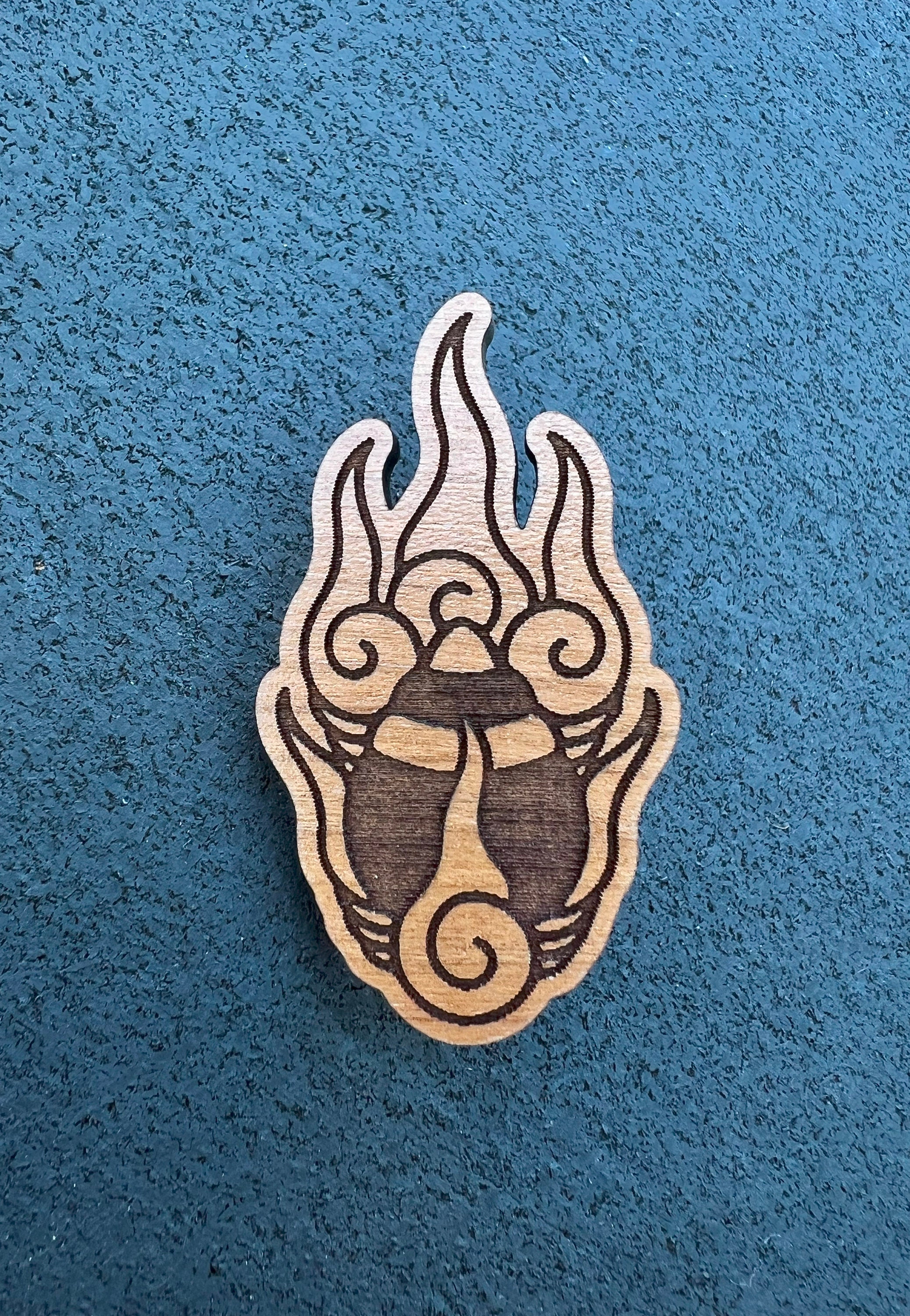 Hoju Japanese Sacred Jem Wooden Laser Engraved Pin - Etsy