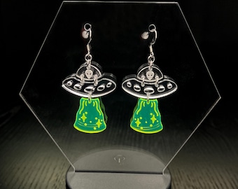 UFO Alien Acrylic Earrings