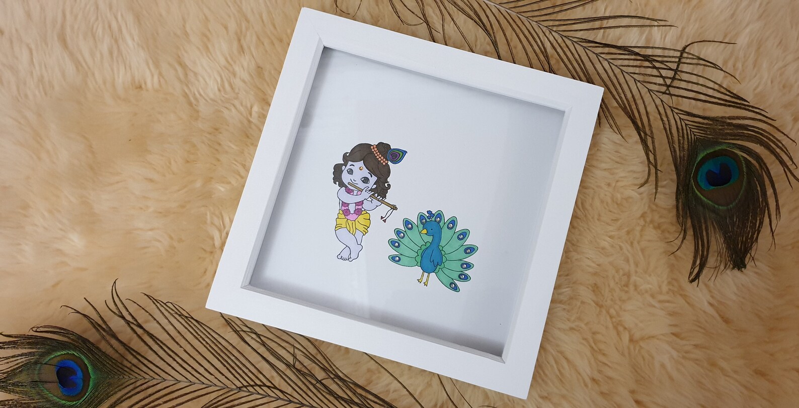 Krishna photo frame handmade Etsy