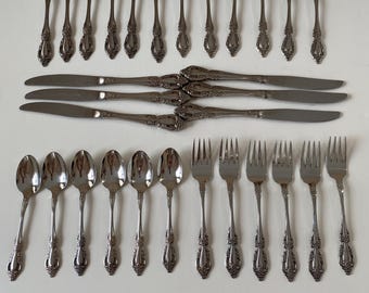 Oneida Raphael Distinction Deluxe Stainless Steel Flatware 30 Pieces