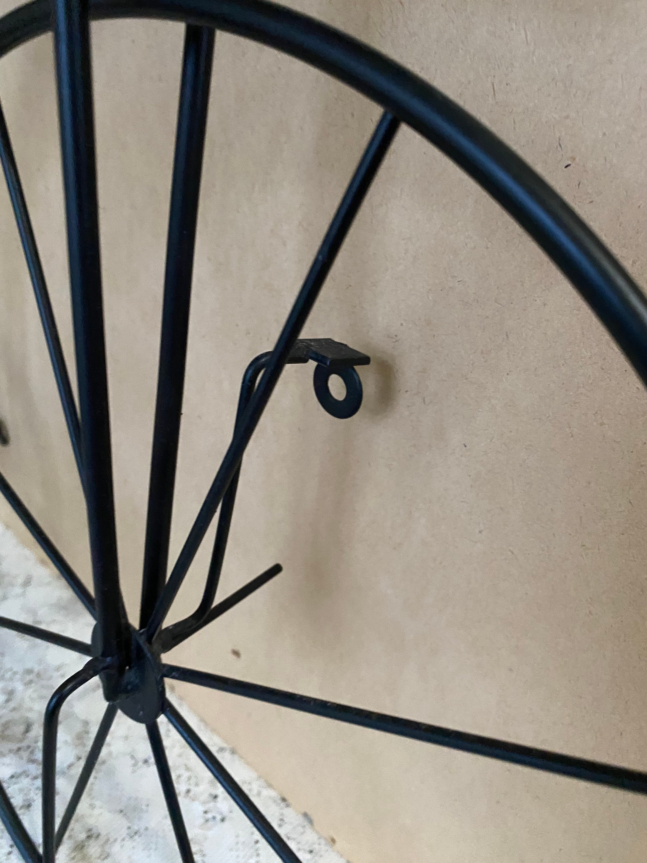 Victorian Style Bicycle Wall Hanging, Metal Bicycle Wall Art, Solid