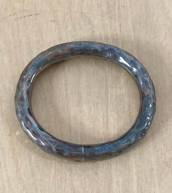 Sterling Silver Hammered Bangle Bracelet