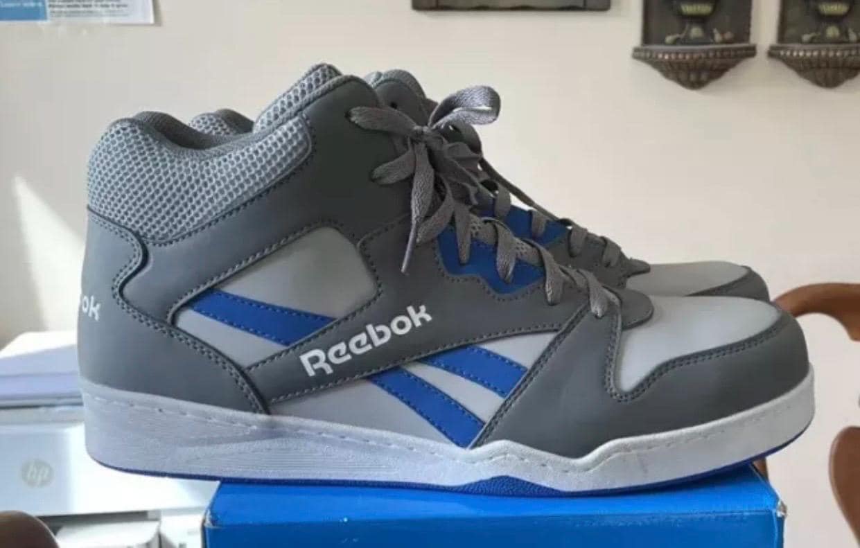 Reebok Composite Toe Classic BB4500 Styling High-Top in Wide Grey Blue