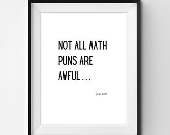 Math Classroom Decor Back to School | Home Decor Math Poster | Math Art for Math Teacher