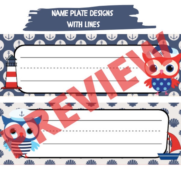 Nautical Desk Name Plates Etsy