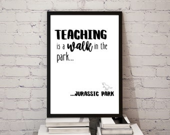 Classroom Decor Back to School | Home Decor Teaching Poster | Teacher Art for Classroom | Teacher Gift | Funny Teacher Gift