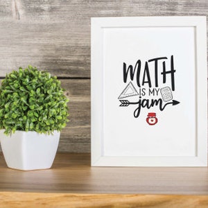 Math Classroom Decor Back to School | Home Decor Math Poster | Math Art for Math Teacher