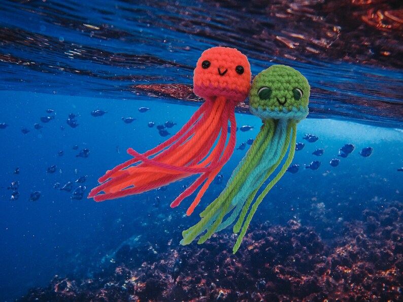 The Jolly Jellyfish Puppet Beginner Crochet Pattern PDF Bundle Etsy