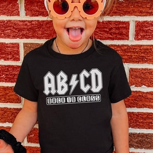 AB CD Back In Class Toddler & Kids Youth T-Shirt, Funny Rock and Roll Back To School Band Kids Tee, Perfect Back To School Gift
