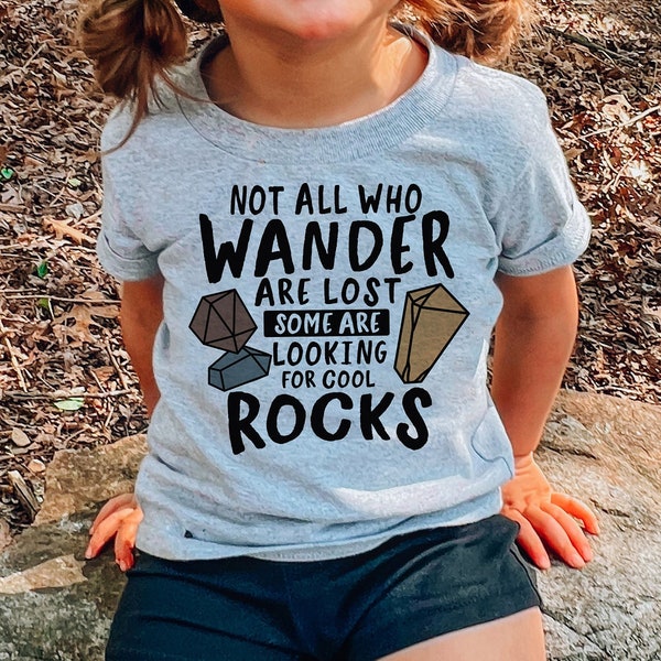 Some Are Looking For Cool Rocks Toddler & Kids Youth T-Shirt, Cute Kids Nature Explorer Rock Collecting Graphic Tee