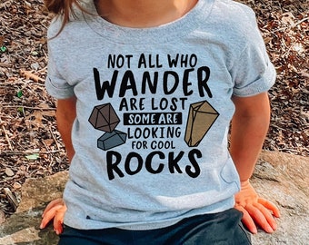 Some Are Looking For Cool Rocks Toddler & Kids Youth T-Shirt, Cute Kids Nature Explorer Rock Collecting Graphic Tee