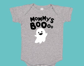 Mommy's Boo Baby Bodysuit, Infant Bodysuit, Cute Halloween Mommy and Me Ghost Boo Spooky Fall Candy Baby Outfit