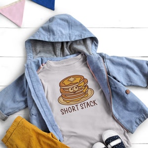 Short Stack Pancakes Toddler & Kids Youth T-Shirt, Funny Kids Shorty Pancakes Breakfast Nickname Graphic Tee image 1