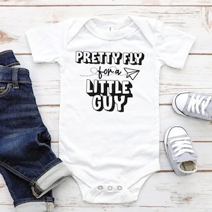 Pretty Fly For A Little Guy Baby Bodysuit, Infant Bodysuit, Funny Baby Outfit, Baby Shower Funny Bodysuit Gift