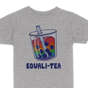Equali-tea Pride Toddler & Kids Youth T-Shirt, Rainbow Gay Pride Kids Tee, LGBTQ Pride Youth Shirt