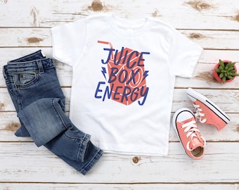 Juice Box Energy Toddler & Kids Youth T-Shirt, Toddler T-Shirts, Cute Kids Shirts, Funny Kids Tees