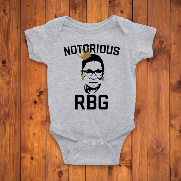 Notorious RBG Baby Bodysuit, Infant Bodysuit, Cute Ruth Bader Ginsburg Equality Justice Baby Outfit