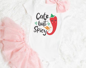 Cute But Spicy Baby Infant Bodysuit, Cute Funny New Baby Gift, Spicy Pepper Baby Bodysuit, Baby Bodysuit Outfit