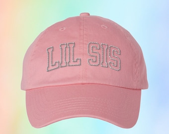 Lil Sis Youth Embroidered Hat, Kids Hat, Little Sister Hat, Little Sis New Baby Announcement