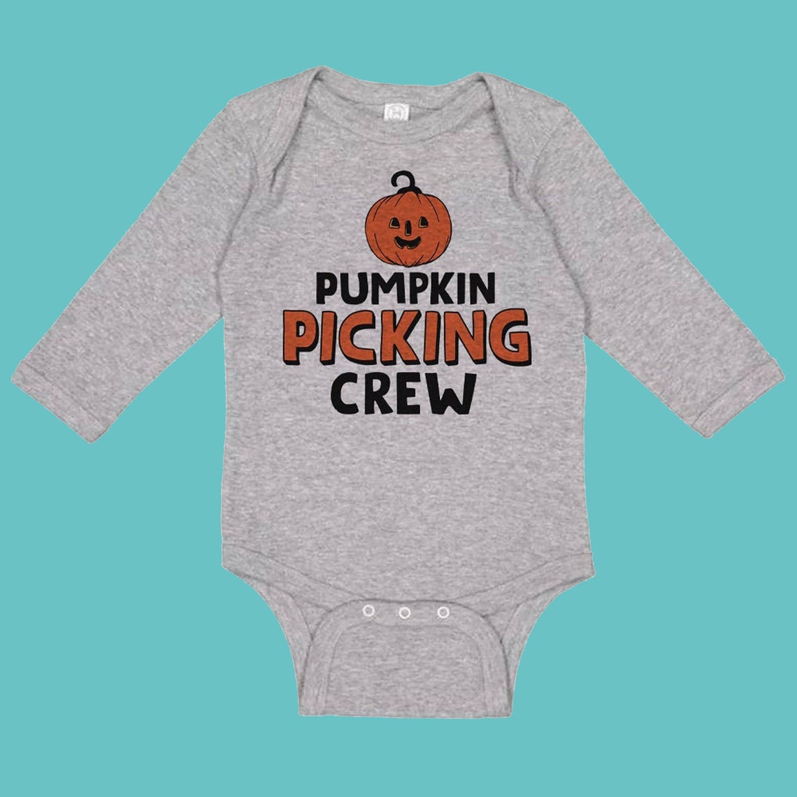 Pumpkin Picking Crew Long Sleeve Baby Onesie Infant Bodysuit Etsy