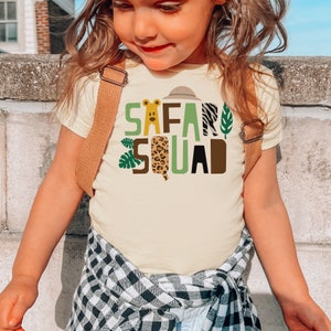 Safari Squad Toddler & Kids Youth T-Shirt, Kids Animal Shirt, Kids Zoo Shirt, Safari Shirt, Kids Animal Lover Graphic Tee