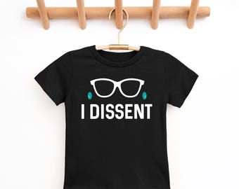 I Dissent RBG Toddler & Kids Youth T-Shirt, Youth Ruth Bader Ginsburg Feminist Feminism Justice Equality RIP Ruth Kids Tee