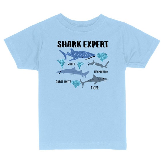 Shark Expert Toddler & Kids Youth T-shirt, Type of Sharks, Shark