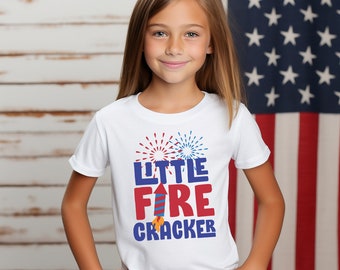 Little Firecracker Youth Tee, Kids T-Shirt, Independence Day Kids Shirt, 4th Of July Kids Tee, July 4th Shirts, Kids Fourth Of July Shirts