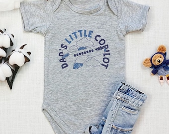 Dad's Little Copilot Baby Infant Bodysuit, Funny Baby Outfit for Dad, Father’s Day Gift, Newborn or Infant One piece