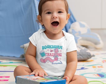 Bookworm in Training Baby Bodysuit, Nerdy One Piece for Future Book Lovers