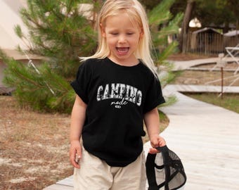 Camping Mode On Toddler & Kids Youth T-Shirt, Toddler Camping Shirt, Youth Outdoor Tee, Funny Hiking Shirt, Cute Campfire Outfit for Kids