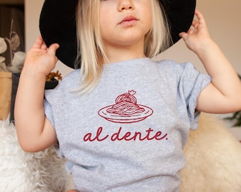 Al Dente Pasta Toddler & Kids Youth T-Shirt, Cute Italian Food Shirt for Kids, Pasta Lover Gift, Youth Graphic Tee, Food Pun Graphic Tee