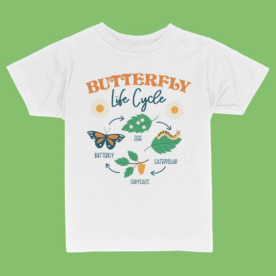 Butterfly Life Cycle Toddler \u0026 Kids Youth T-shirt, Butterfly Life Kids Shirt,  Cute Kids Shirts, Butterfly Kid Tees, Butterfly Shirt for Kids - Etsy Canada