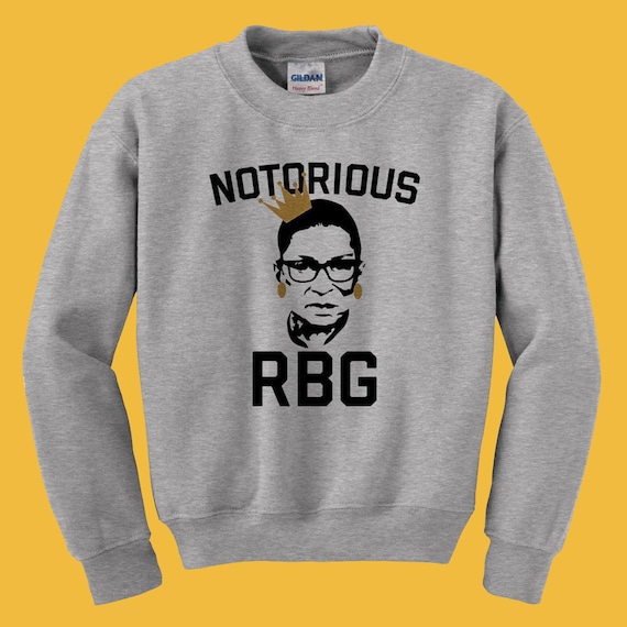 Notorious RBG Youth Crewneck Sweatshirt Kids Ruth Bader Ginsburg RBG Children s Pullover Sweatshirt Etsy