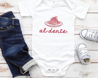 Al Dente Pasta Infant Bodysuit, Cute Italian Food Pun Onesie, Pasta Lover Baby Gift, Italian Food Baby Gift, Cute Baby Outfit