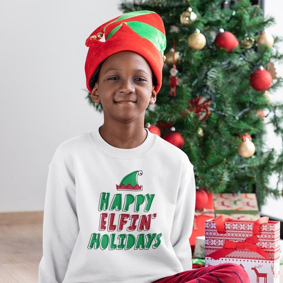 Happy Elfin' Holidays Youth Crewneck 